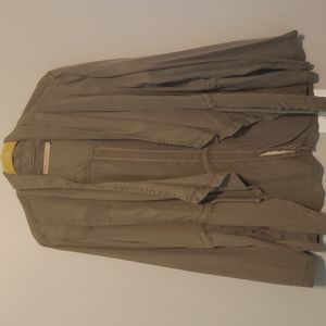 Max Jeans Green Draped Front Jacket